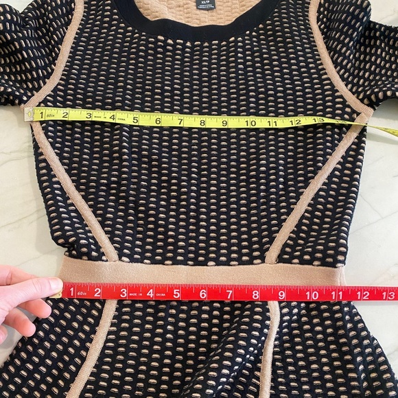Club Monaco black and tan contrast sweater dress size XS - Picture 6 of 8